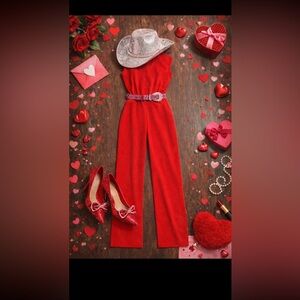 SPANX AirEssentials Red Mockneck Jumpsuit